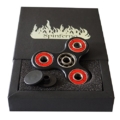 Spinferno Premium Fidget Spinner mit Hochwertiges Hybrid Si3N4 Keramik-Lager | Gegen Stress und Anspannung | Schwarz und Rot mit Premium Geschenkbox